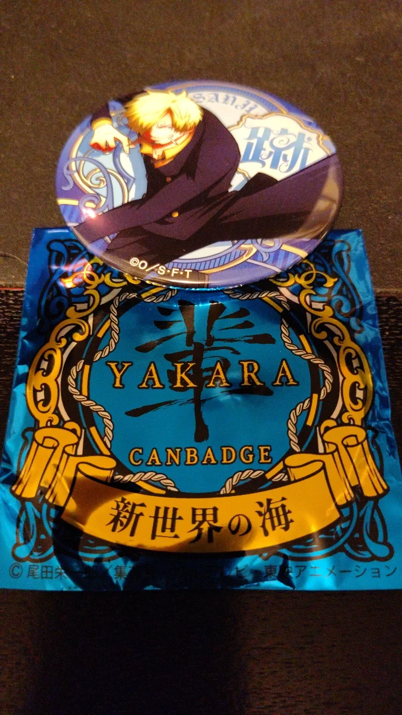 Sanji One Piece Yakara Can Badge Mugiwara store image indicator(2)