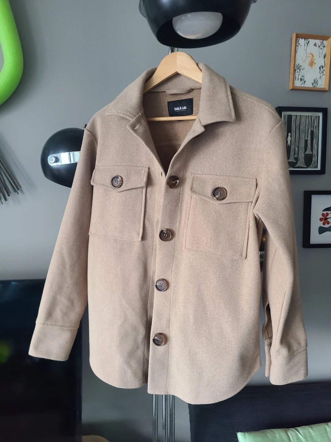 Oakie & Lila Beige Shacket FREE womans small