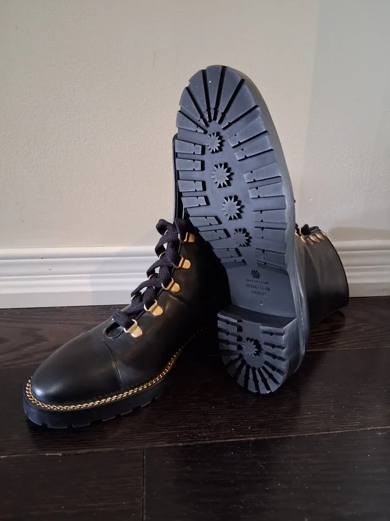 Stuart Weitzman Black Leather Boots - Size 7 thumbnail
