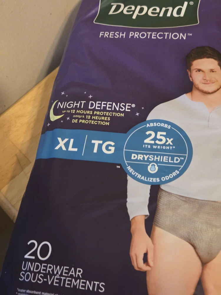 Depend Fresh Protection Night Defense Underwear - XL