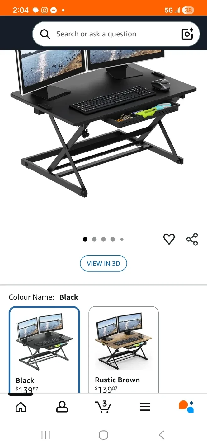 Desk + Adjustable Height Riser image indicator(9)