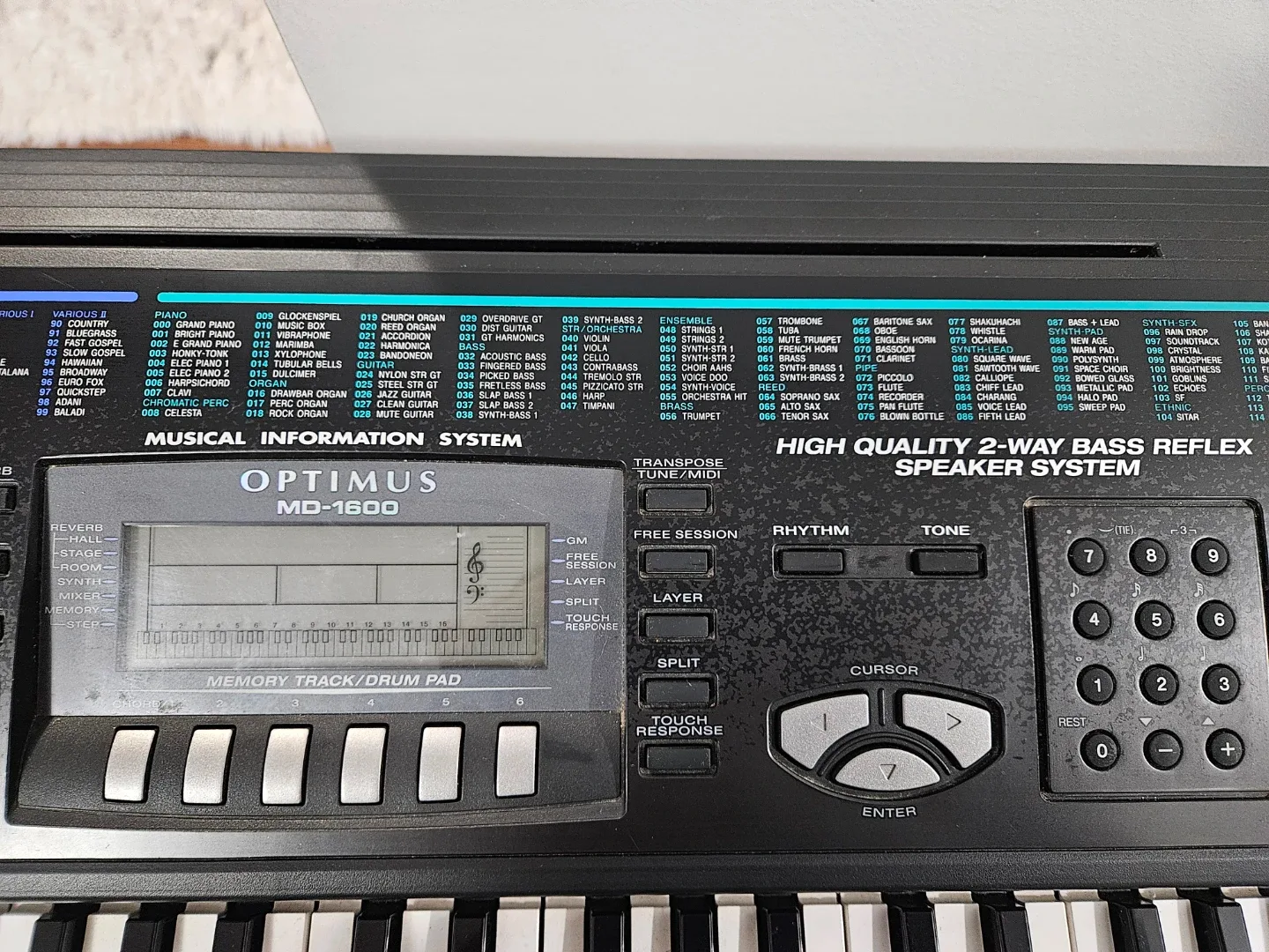 Optimus MD-1600 Keyboard image indicator(3)