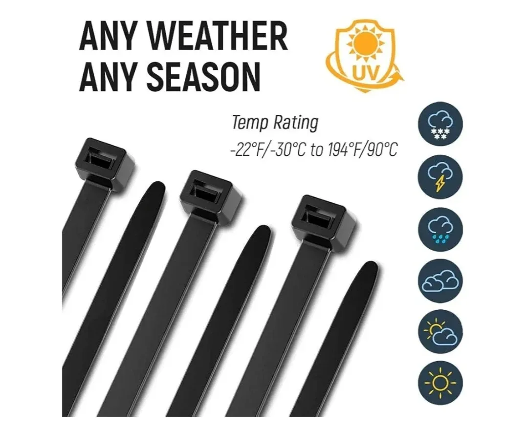 Albo 10" Black Zip Ties - 1000 Pack - New image indicator(6)