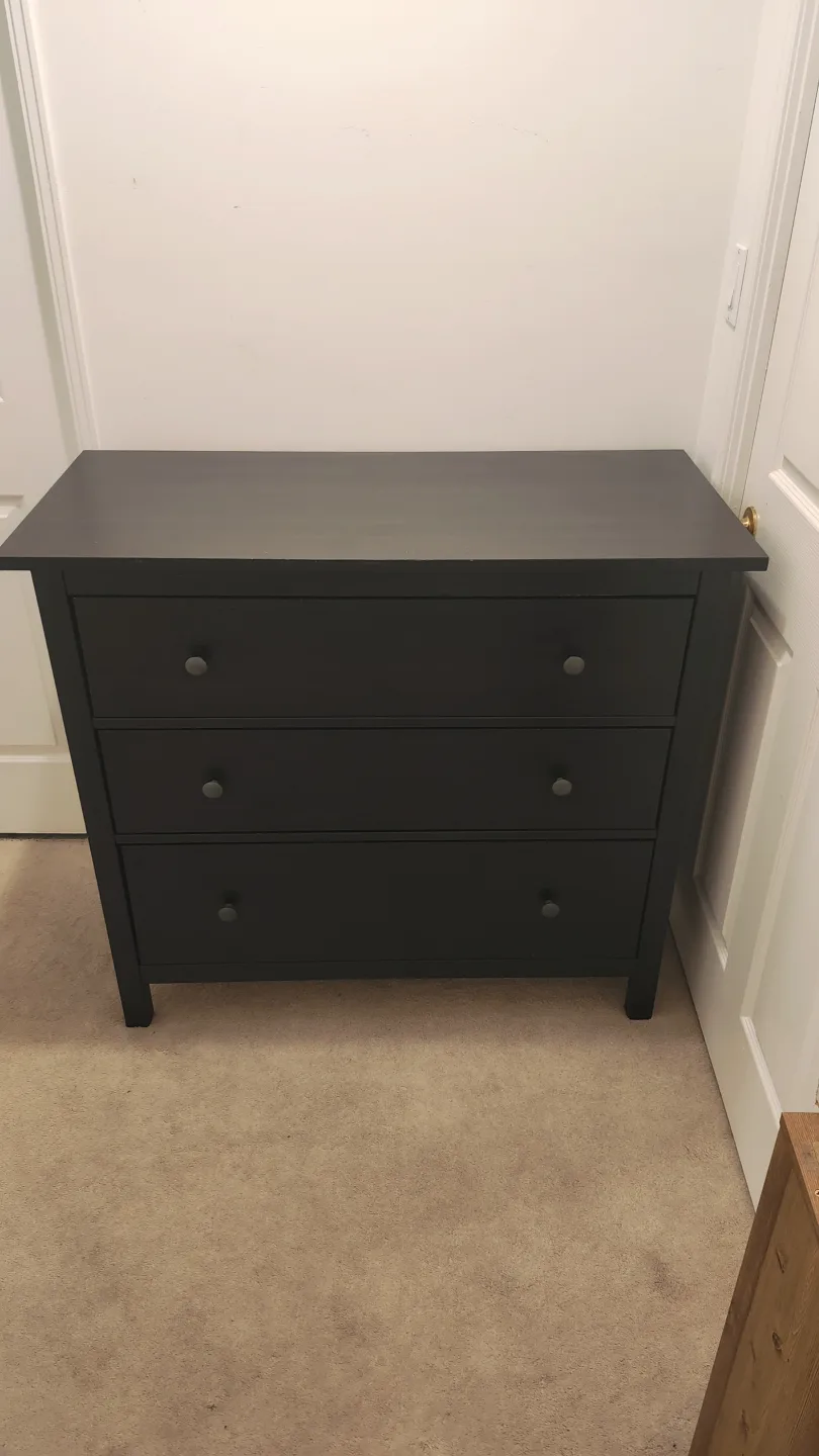 Ikea 3-Drawer Chest or Dresser Black-Brown image indicator(4)