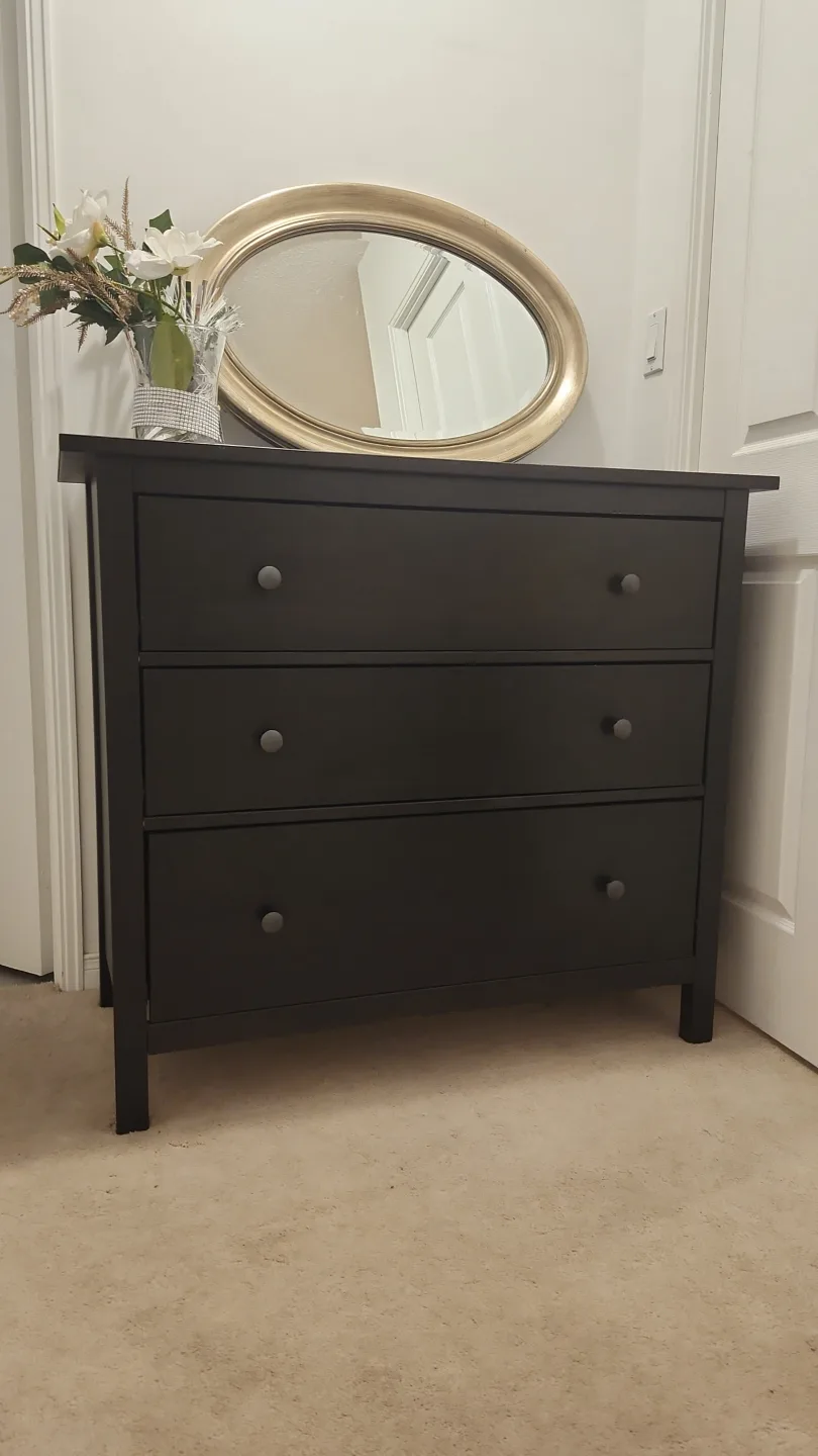 Ikea 3-Drawer Chest or Dresser Black-Brown image indicator(6)