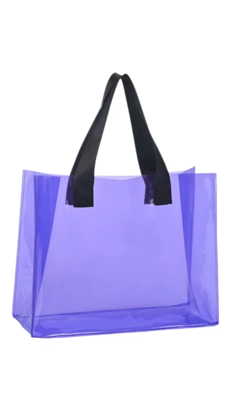Purple Transparent Tote Bag