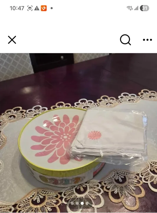 Floral Plates in a Box and Napkins image indicator(2)