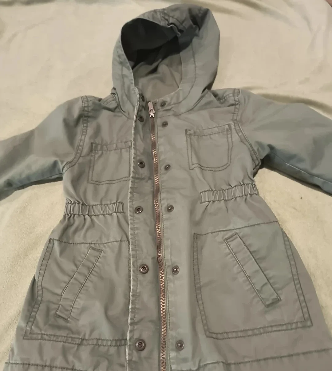 Old Navy 5T Olive Green Hooded Jacket image indicator(6)
