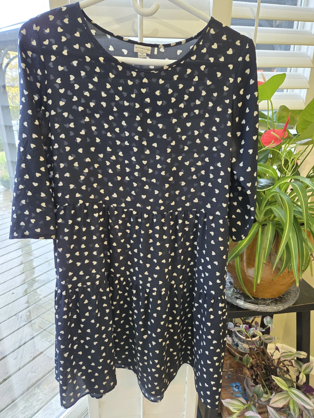 Navy Heart Print Dress - photo 2