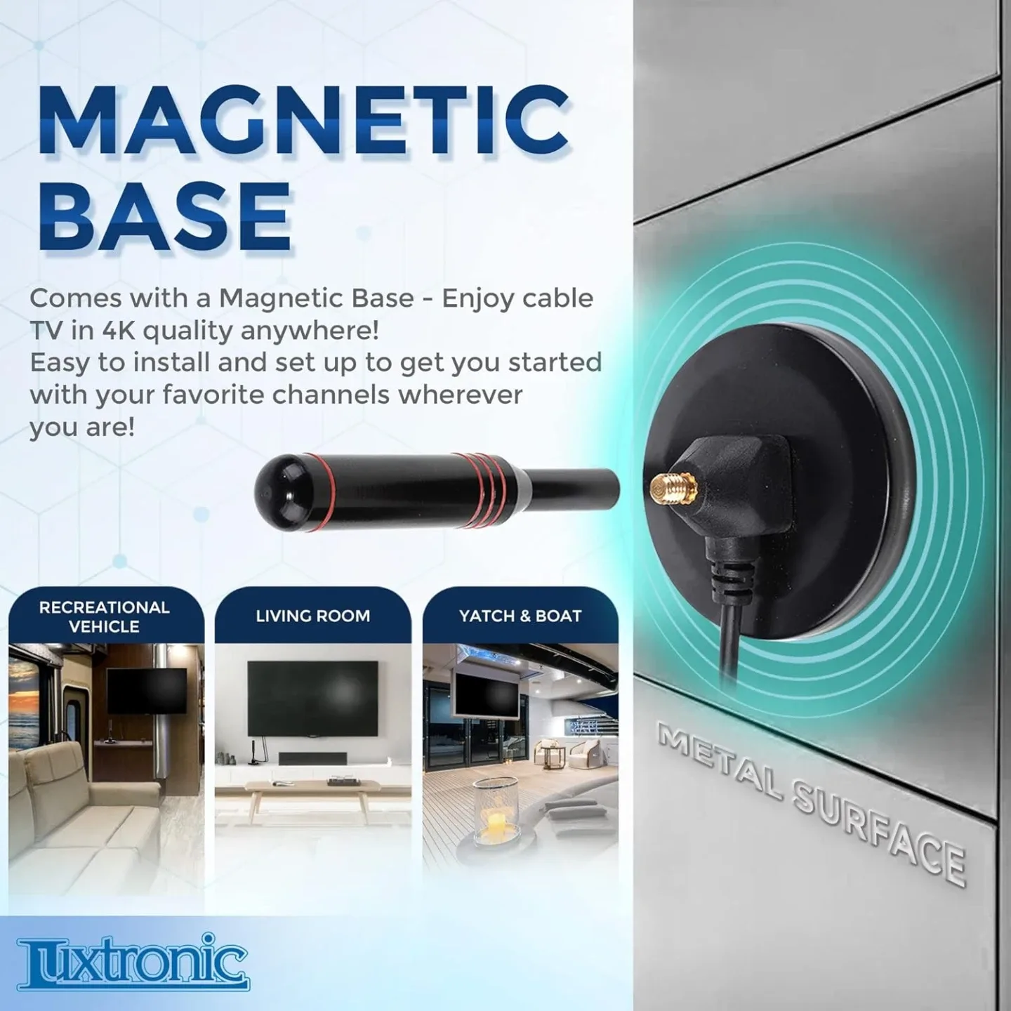 Digital HDTV Antenna - Includes Magnetic Base image indicator(5)