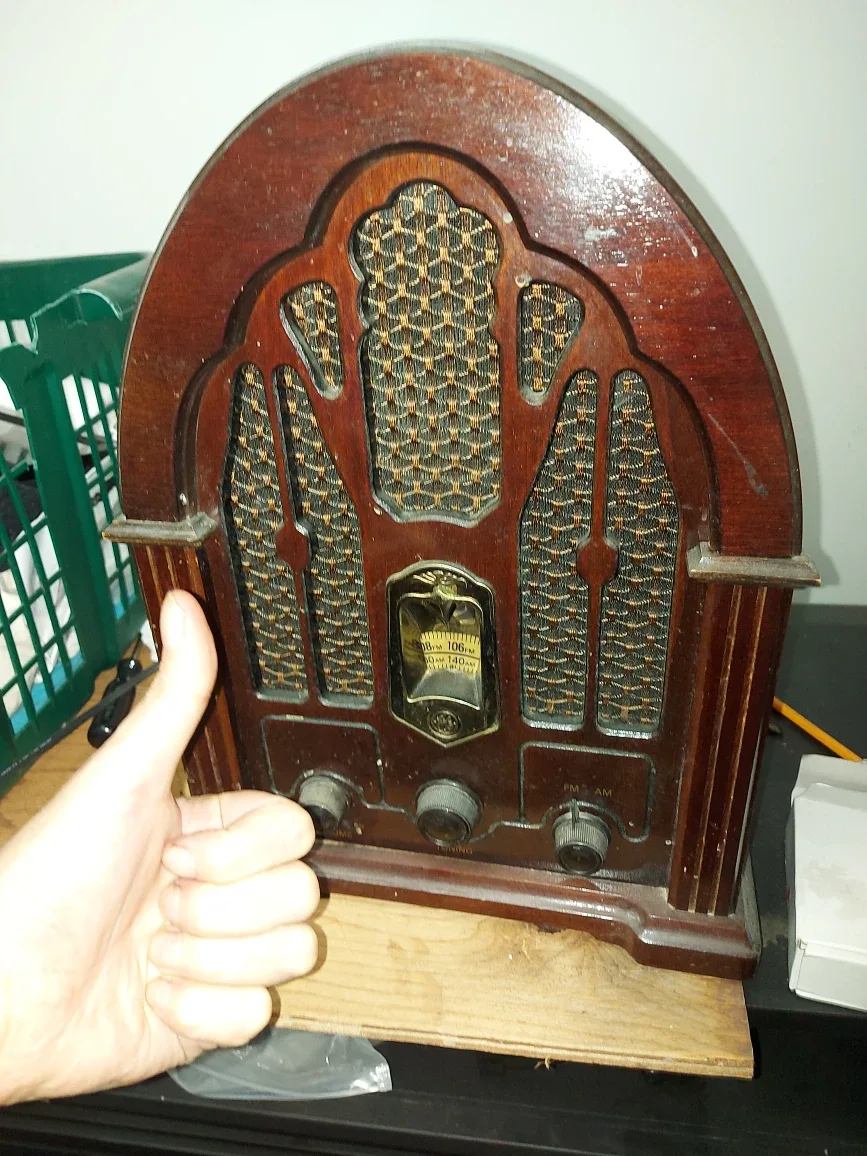 Vintage Wooden Radio