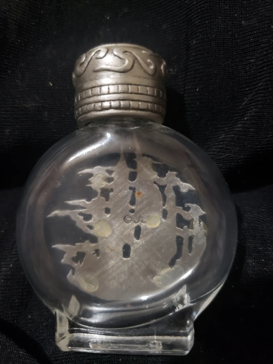 Vintage  J.J.  Jonette Castle  Design Glass Bottle image indicator(2)