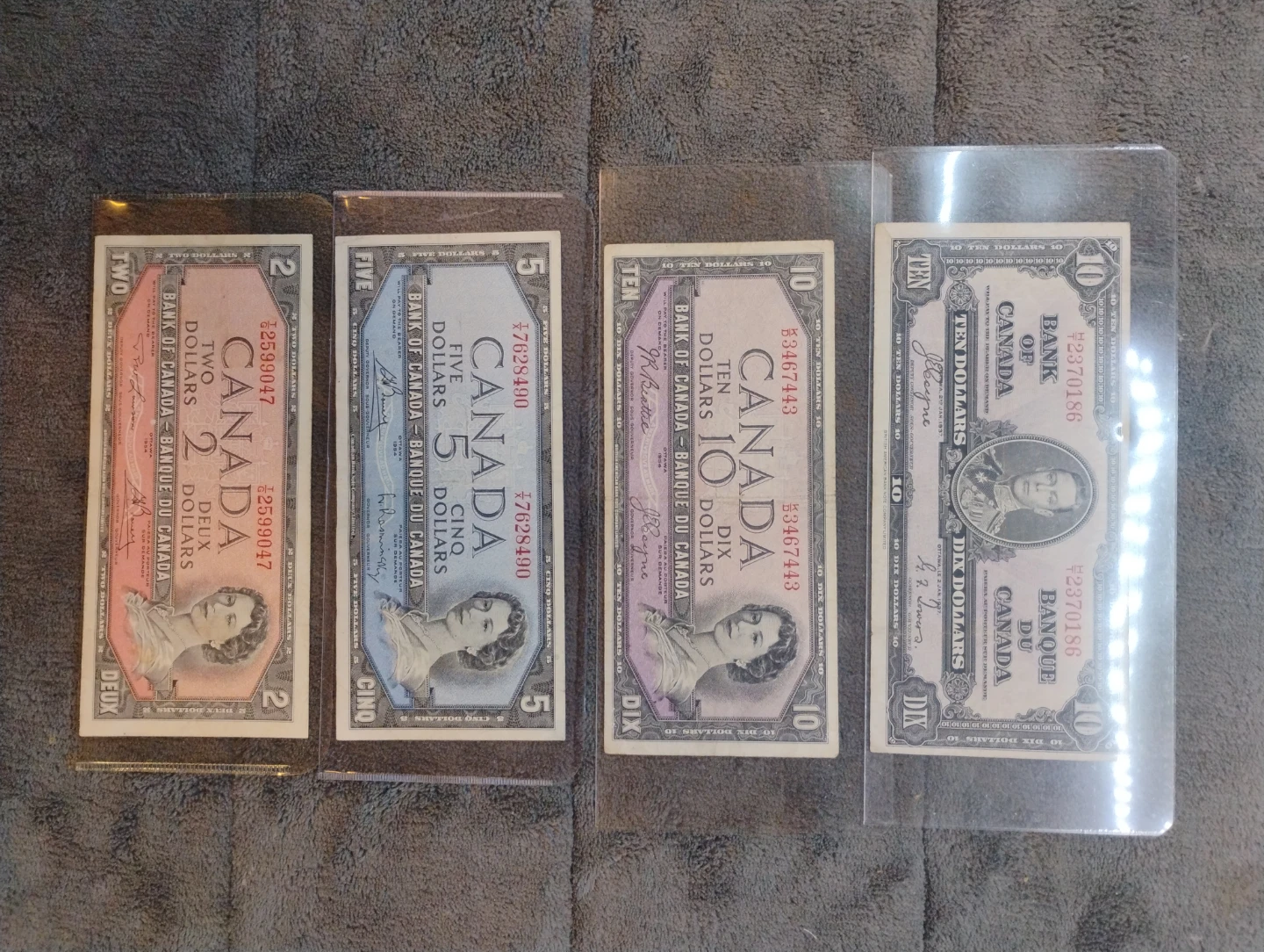 Canadian bank note collection..