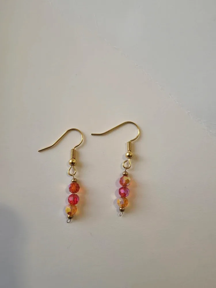 Handmade Beaded Dangle Earrings image indicator(3)