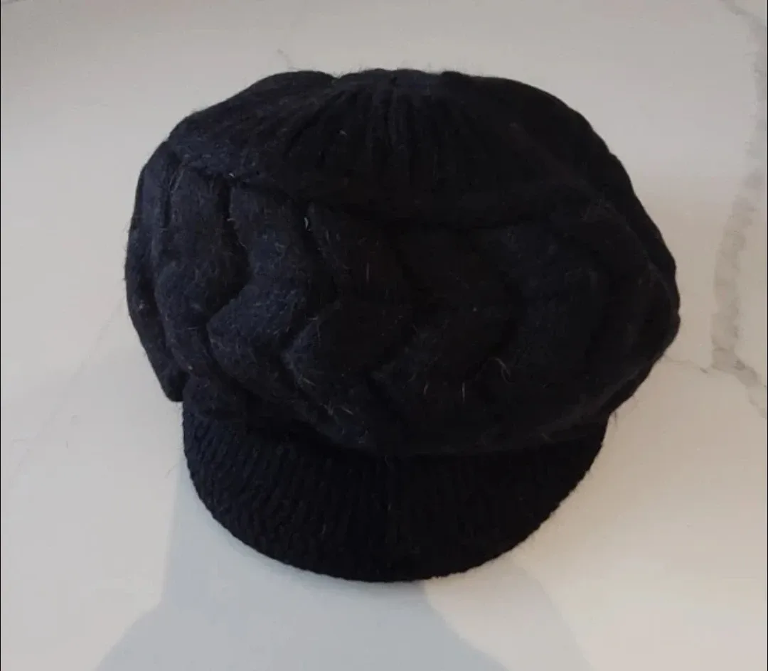 Black Knit Winter Cap image indicator(4)