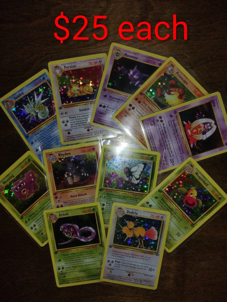 Vintage Pokemon Cards - $25-$50 Each image indicator(4)