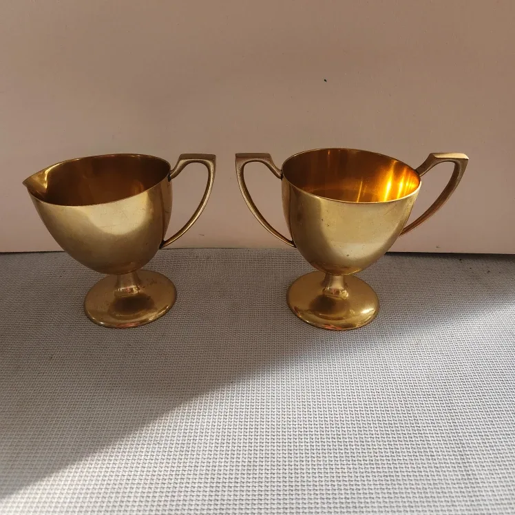 Vintage 1920's Dirigold Creamer & Sugar Bowl Set