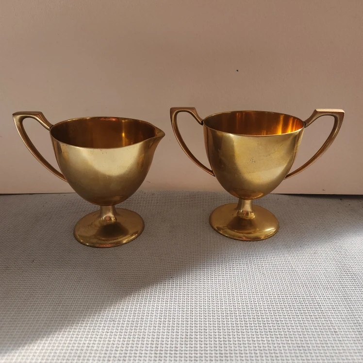 Vintage 1920's Dirigold Creamer & Sugar Bowl Set - photo 2