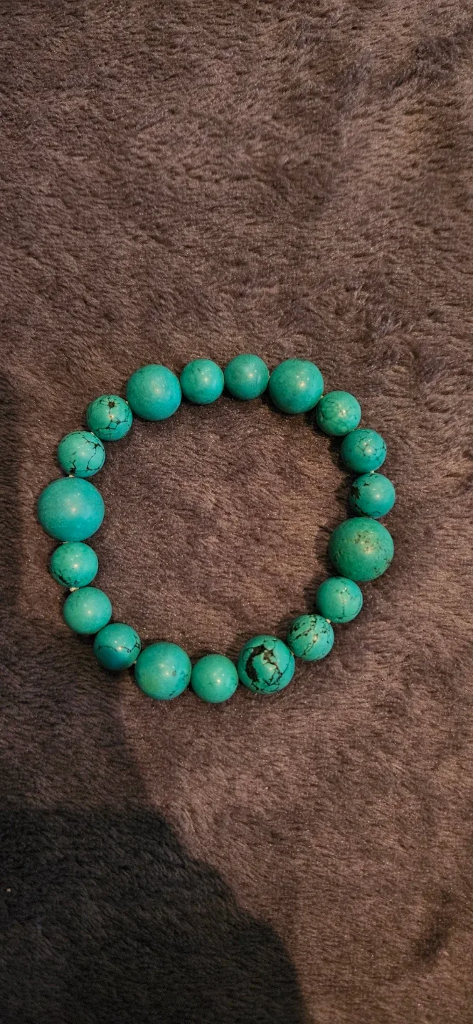 Turquoise Stone Beaded Bracelet thumbnail