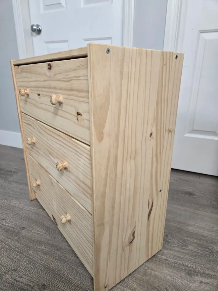 Ikea rast 3 drawer dresser real wood image indicator(3)