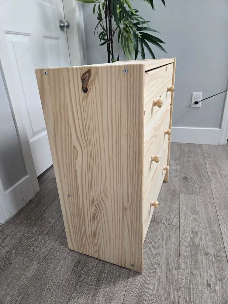 Ikea rast 3 drawer dresser real wood image indicator(4)