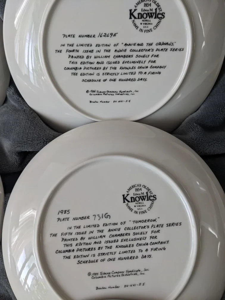 Knowles Annie Collector Plates - Set of 7 image indicator(8)