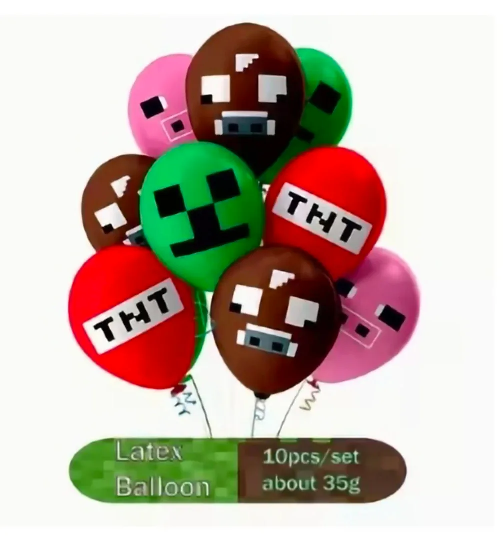 Minecraft Latex Balloons - 10 pcs/set