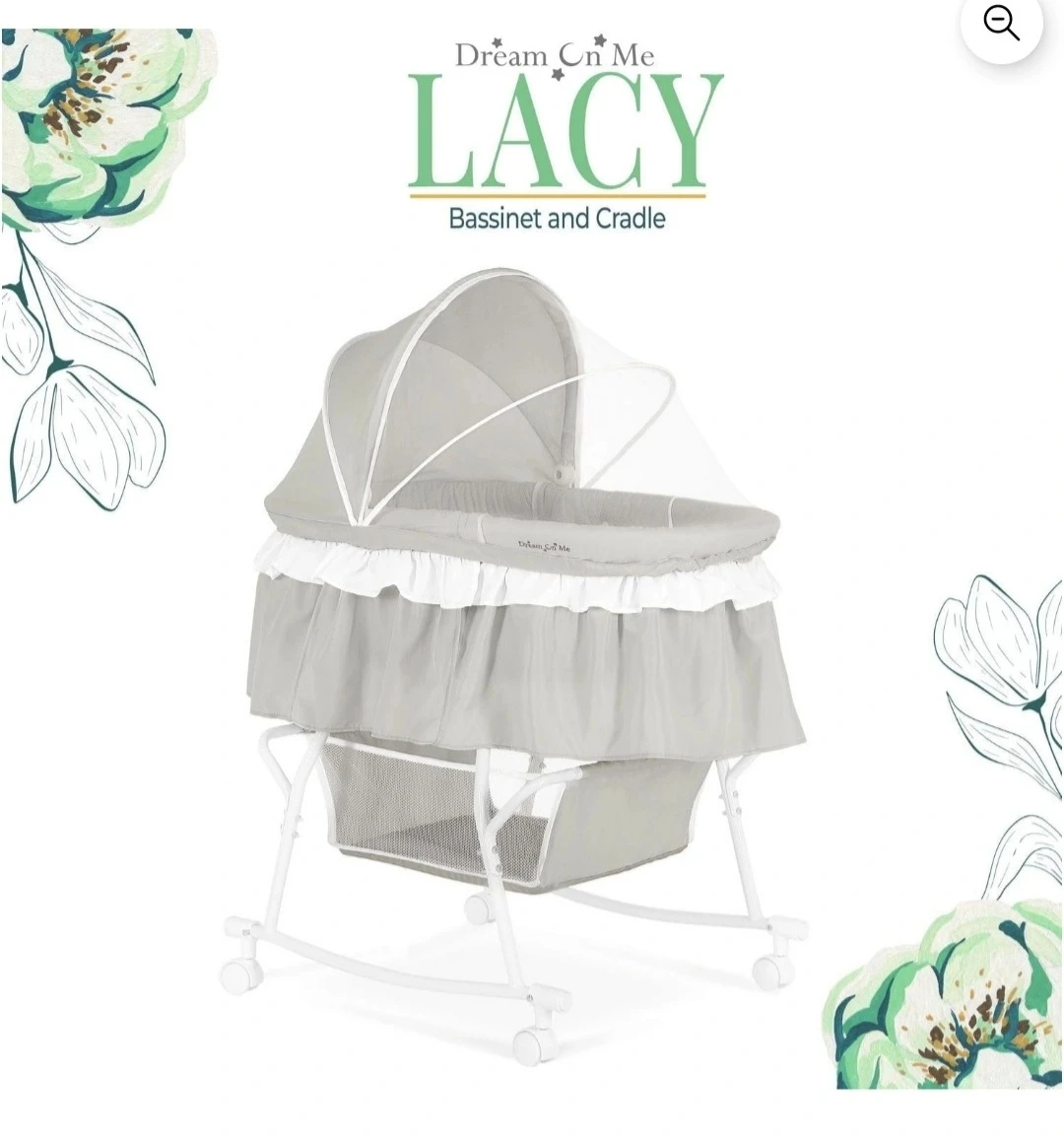 Dream On Me Lacy Bassinet & Cradle - photo 2