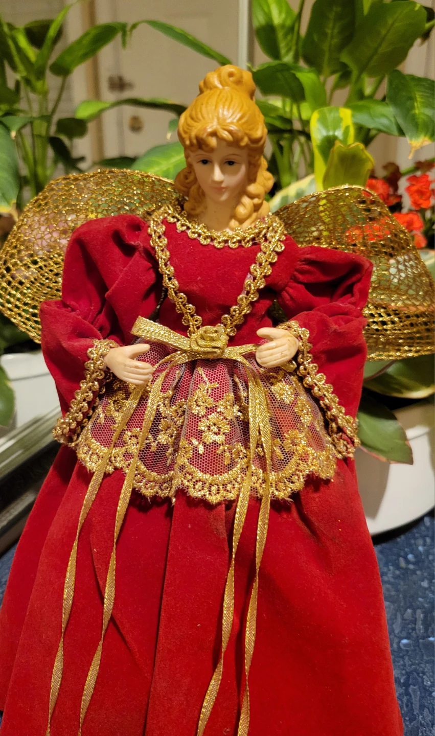 Vintage 12" Christmas Tree Angel Topper / TableTopDecoration - photo 2