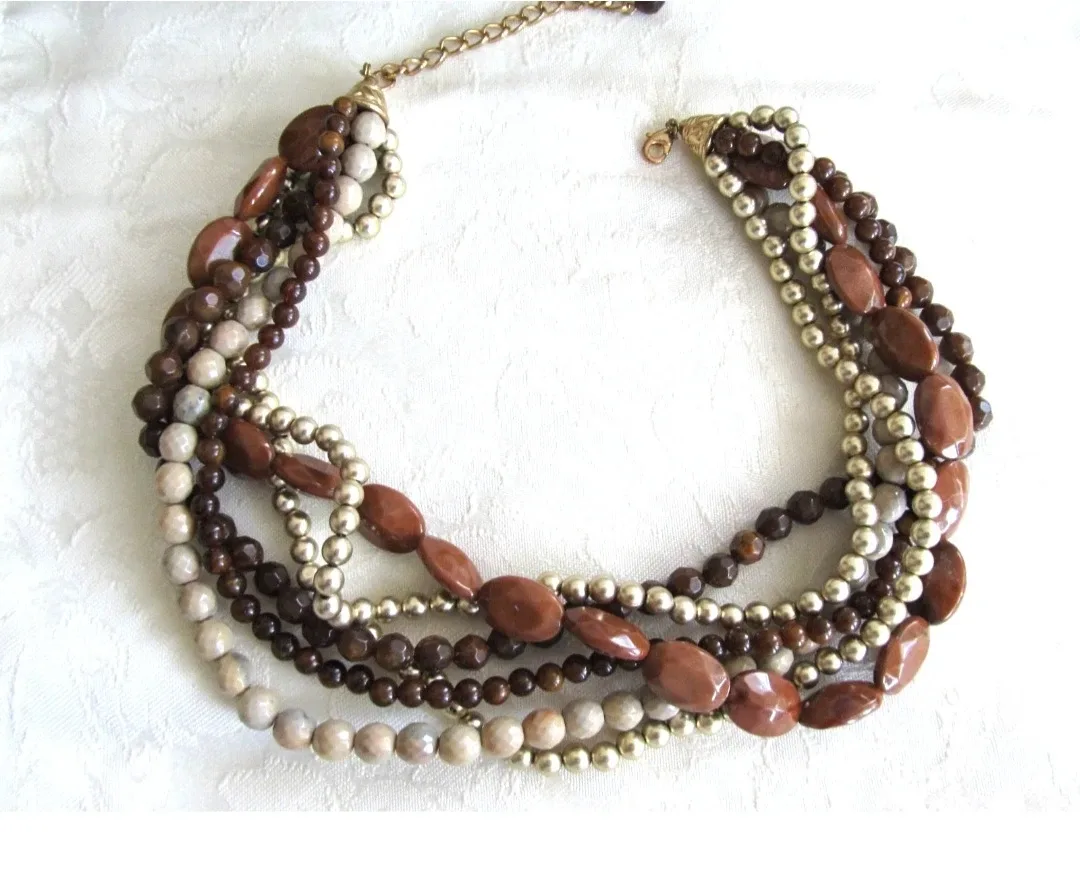 VINTAGE MULTI STRAND NECKLACE image indicator(3)
