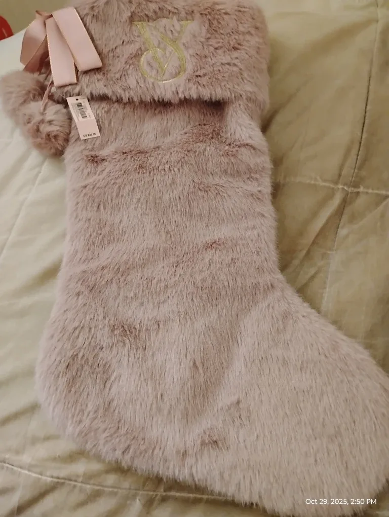 New Victoria's Secret Faux Fur Stocking