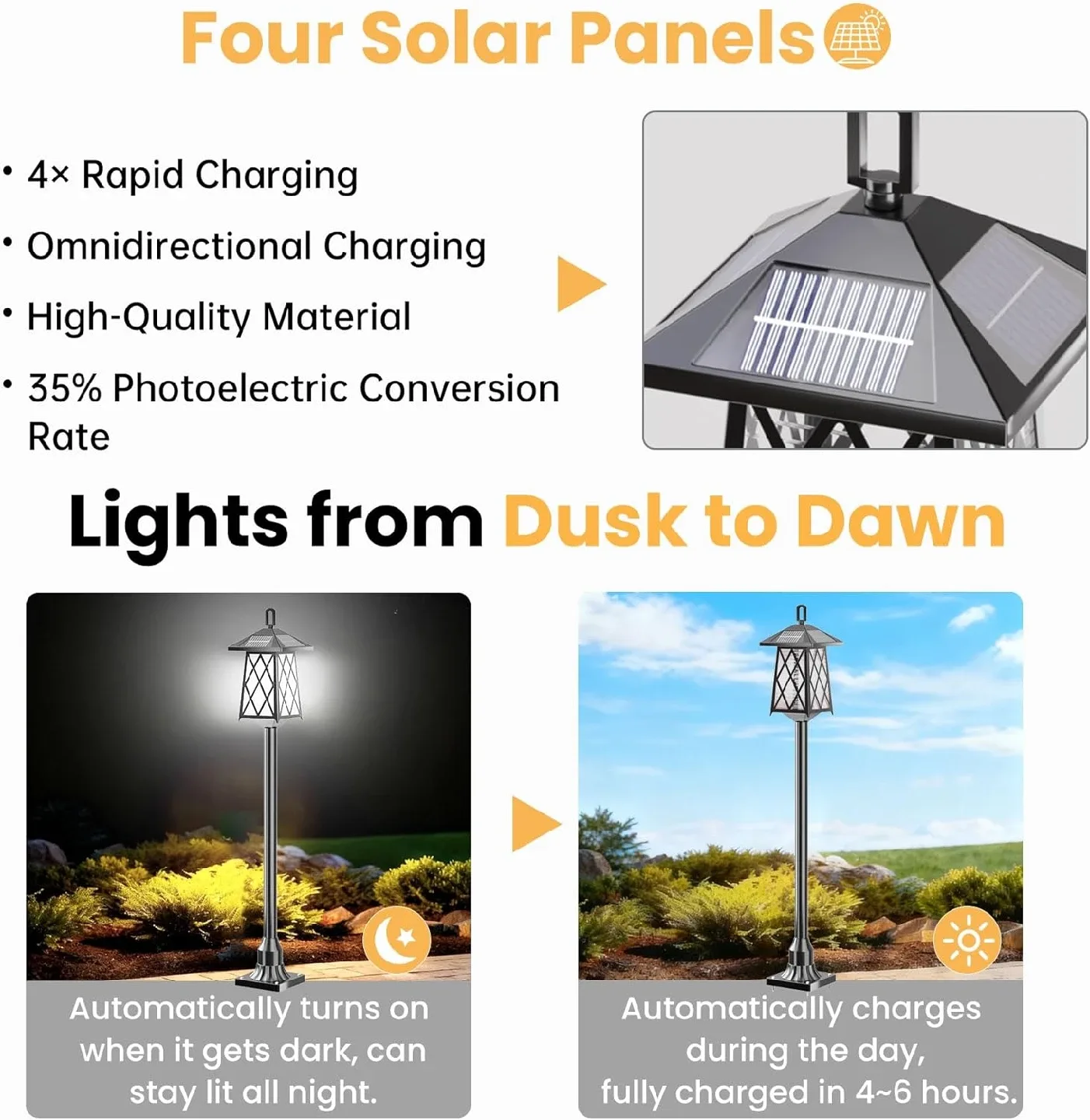 Outdoor Post Light with Pole BNIB image indicator(3)