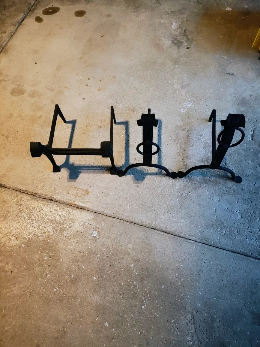 3 Andirons for fireplace image indicator(3)