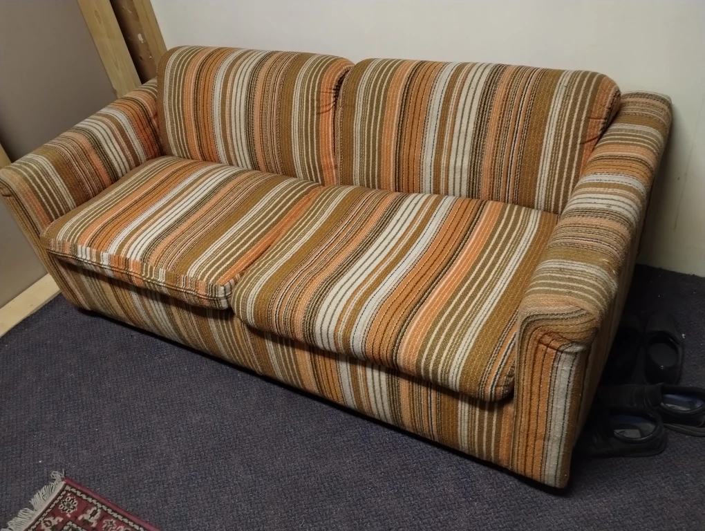 Striped Loveseat Sofa