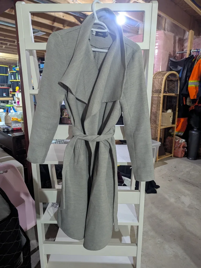 Only Grey Belted Coat