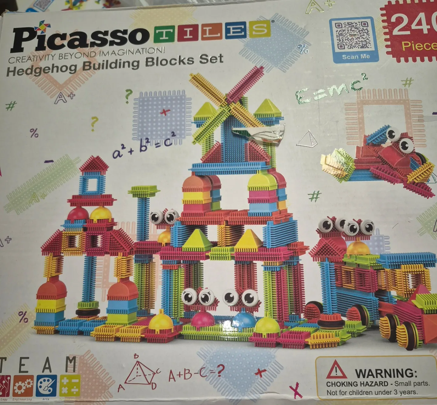 PicassoTiles Hedgehog Spiky Blocks – 240 PCS Building Set