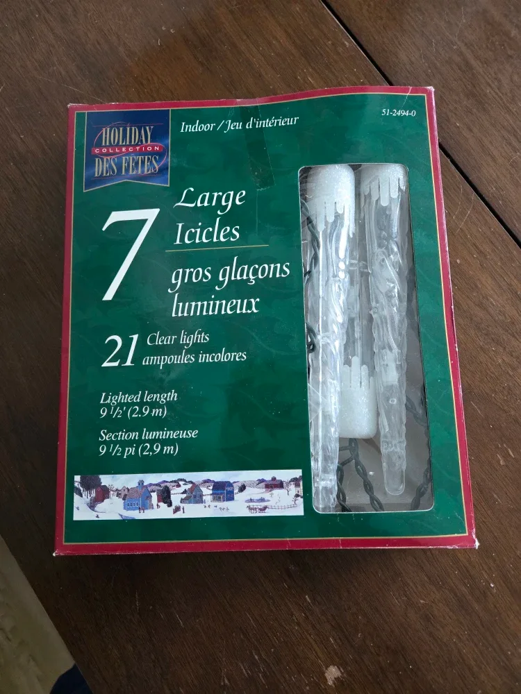 Holliday Collection 7 Large Indoor Icicles