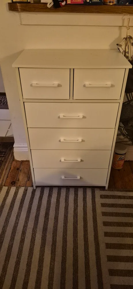 White 6-Drawer Dresser