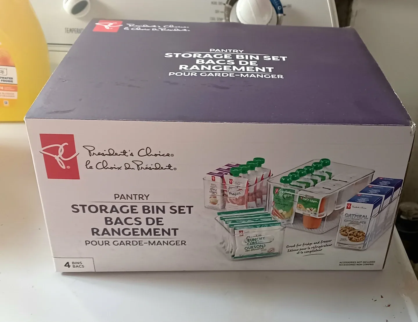 President's Choice 4-Piece Pantry Storage Bin Set