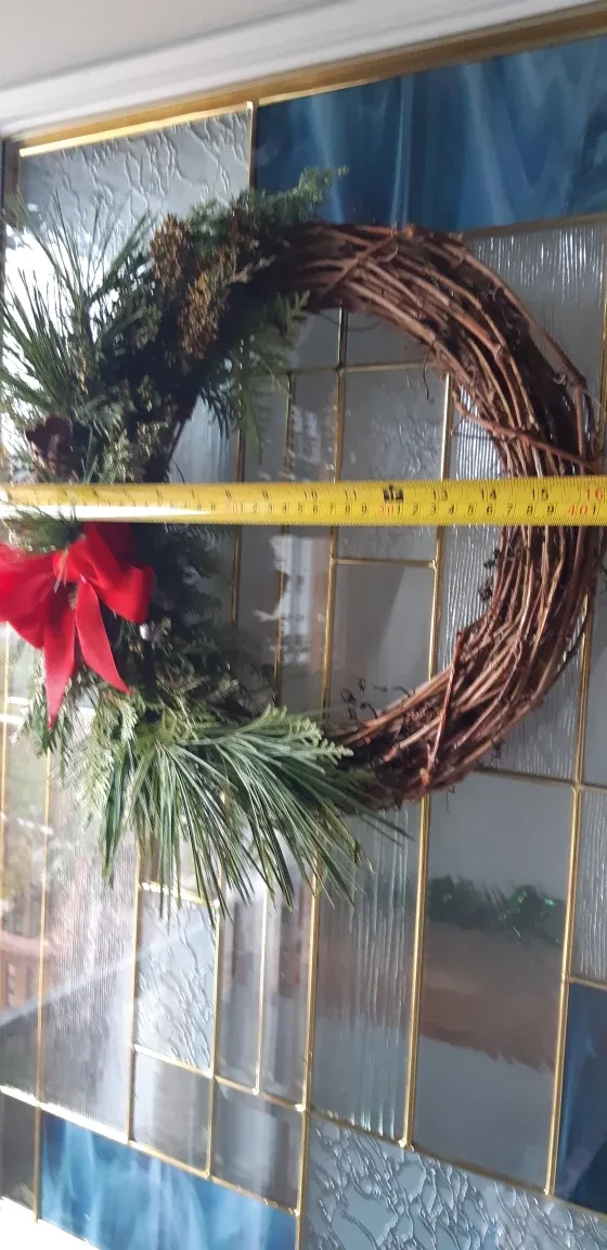 Christmas Real greenery grapevine Wreath image indicator(6)