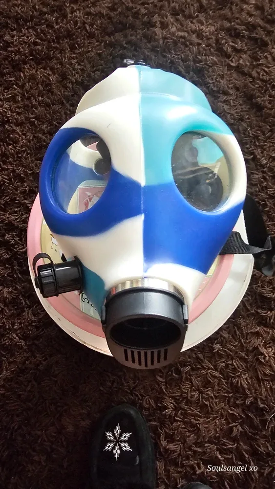 Gas Mask - Blue, White
