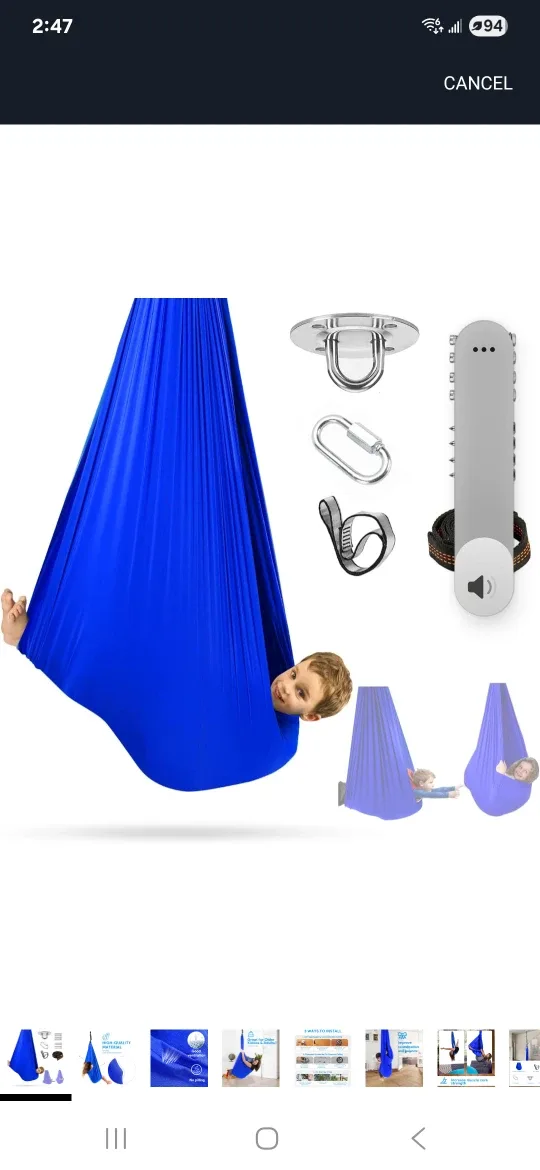 Therapy Swing for Kids & Adults - Blue