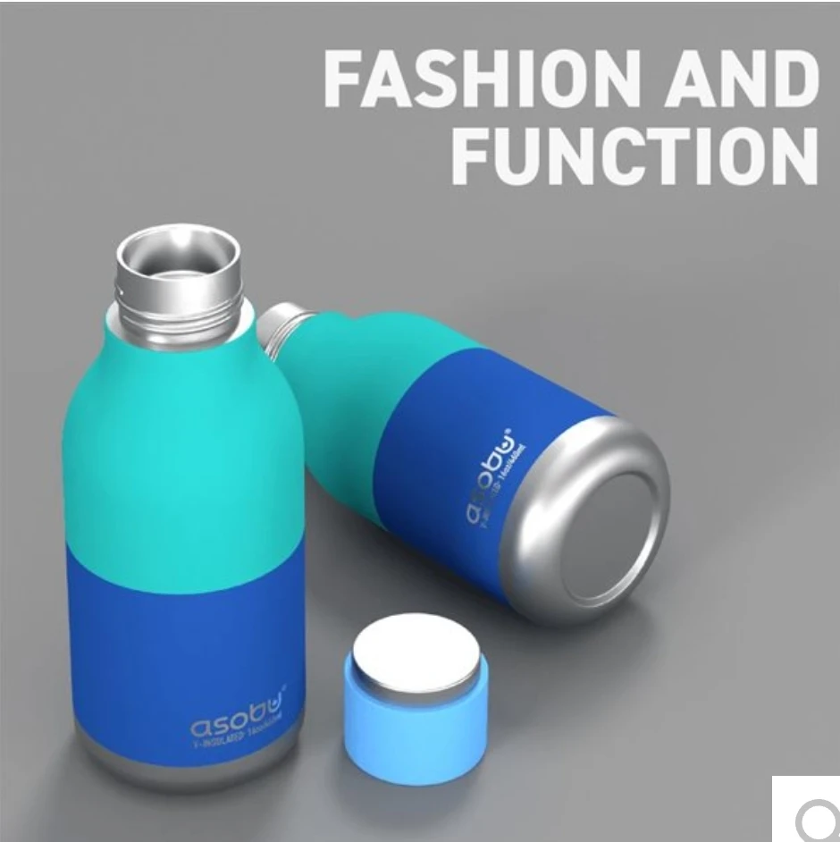 BNIB - Asobu V-Insulated 16oz Bottle - Blue/Teal - photo 2