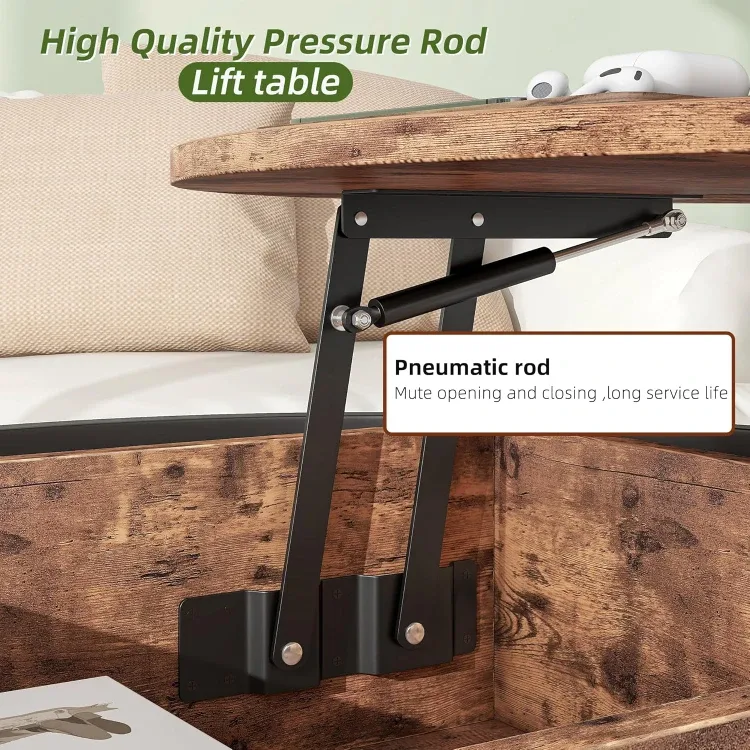 Round Lift Top Coffee Table with Storage image indicator(5)