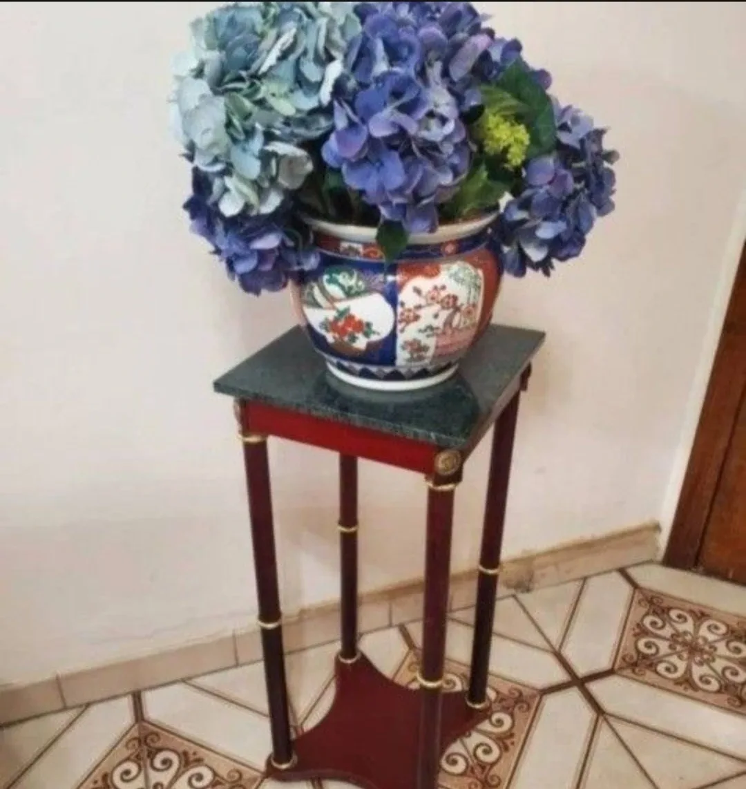 Chinese vase bowl flowers and table thumbnail