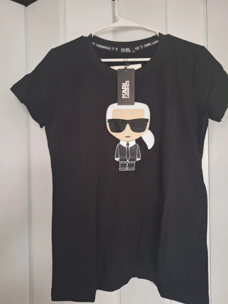 Karl Lagerfeld Black T-Shirt - XL