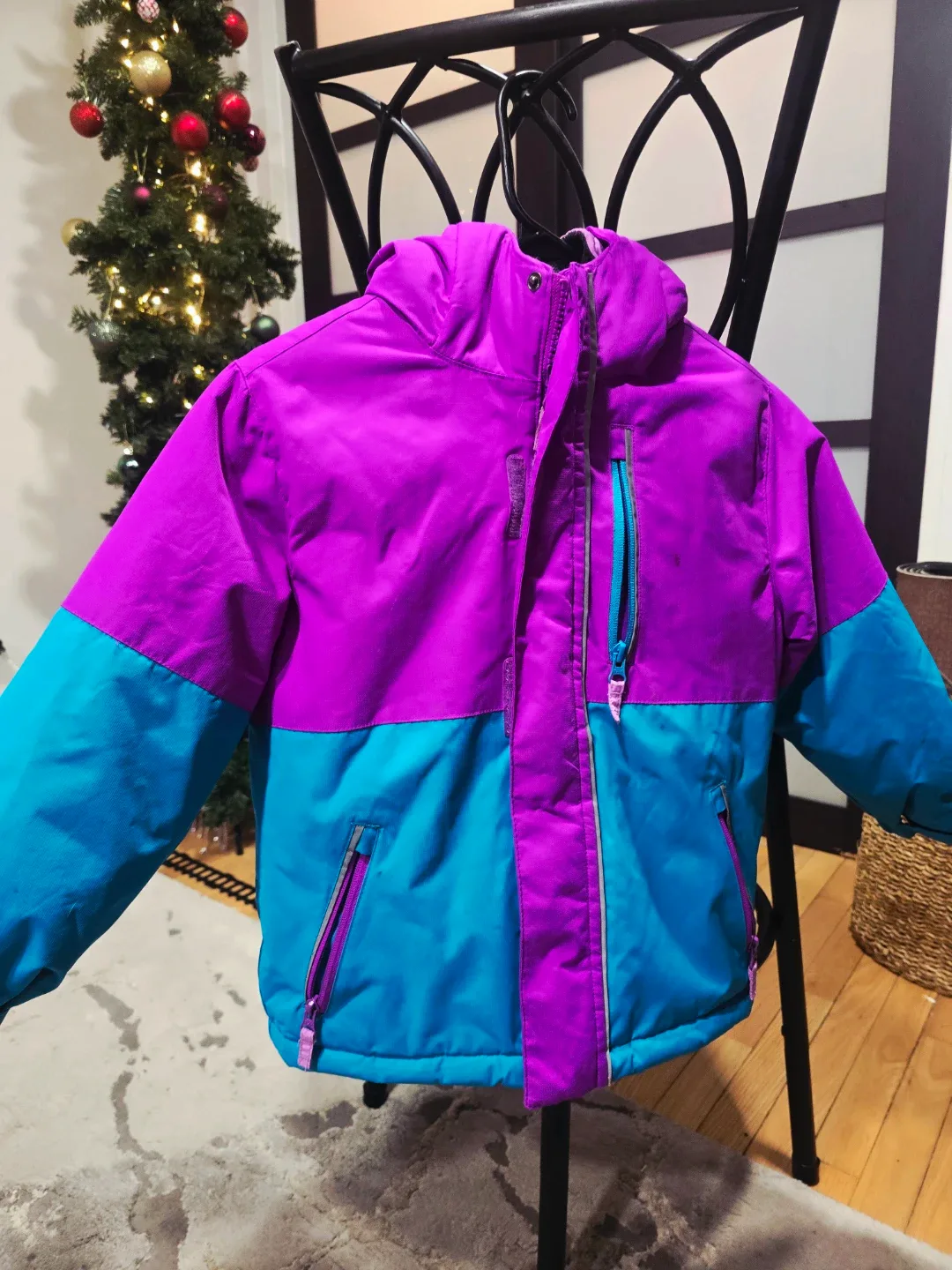 Teal/Purple Kids Winter Coat (Size: 6) image indicator(2)