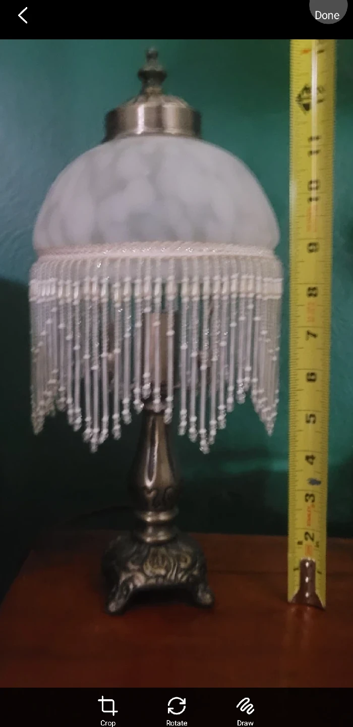 Vintage Style Beaded Table Lamp - photo 4