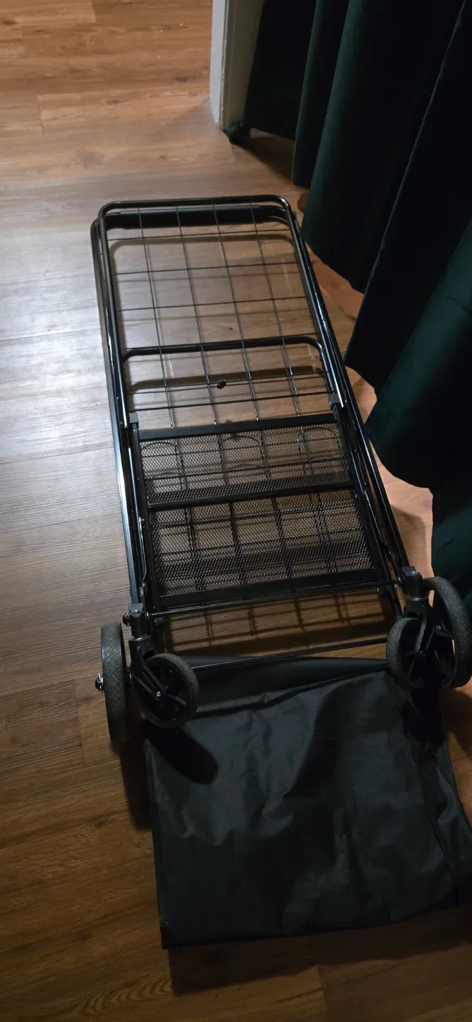 Black Folding Shopping Cart image indicator(6)