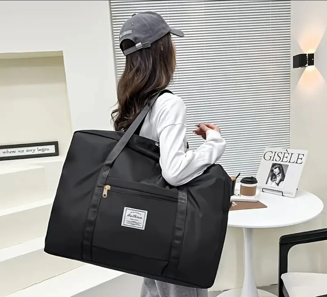 Black Foldable Travel Duffel Bag - 16 inch🥕 image indicator(2)